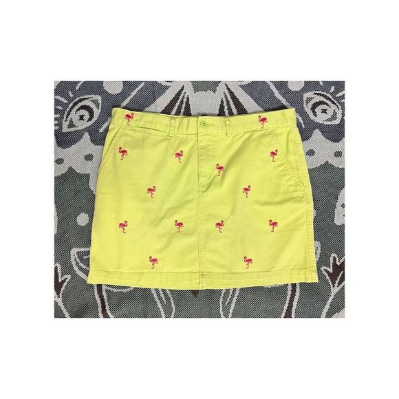 Ralph Lauren Summer Flamingo Embroidered Skirt Women’s Size 4 - Picture 1 of 5
